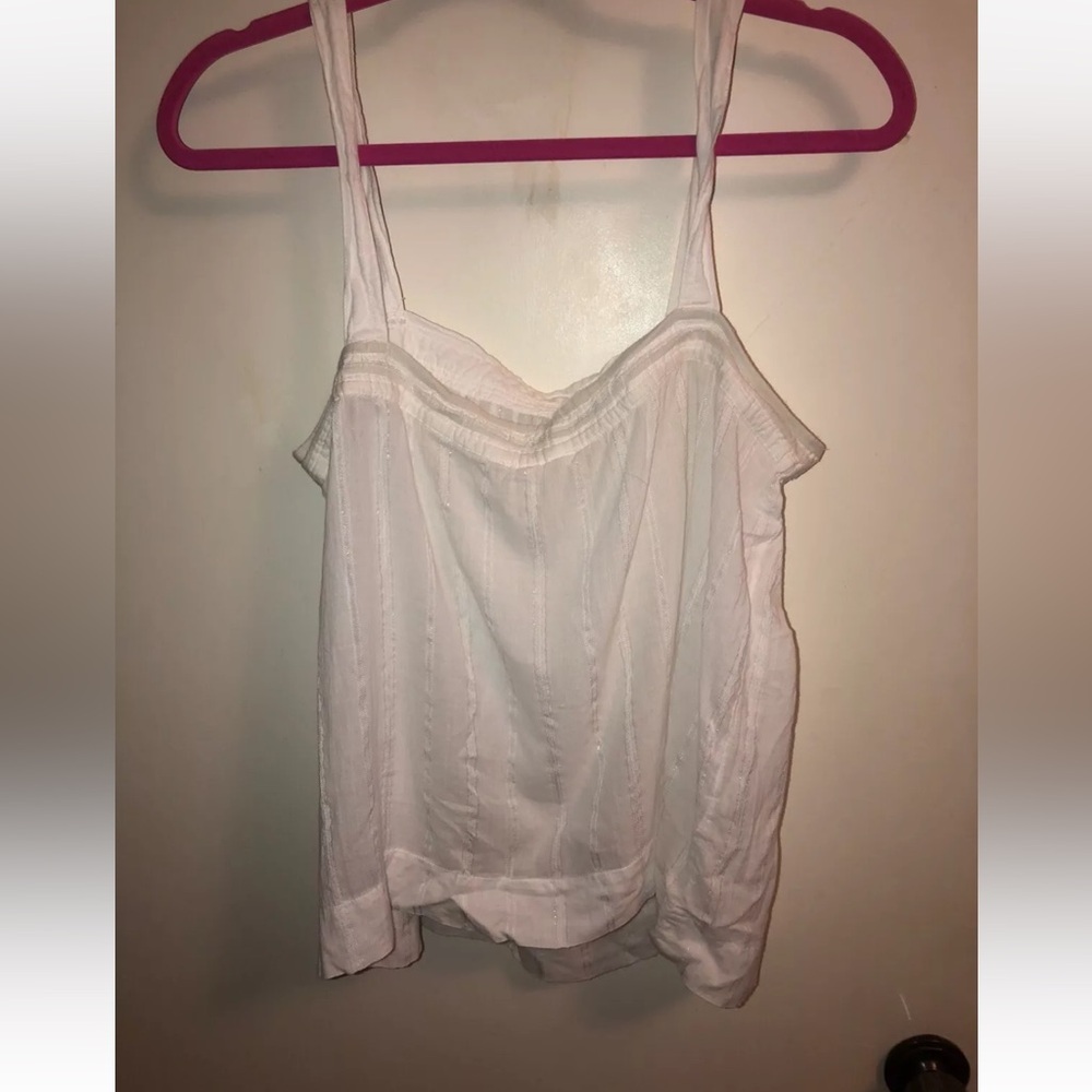 Aeropostal Women’s Large White Stripped Tank Top
